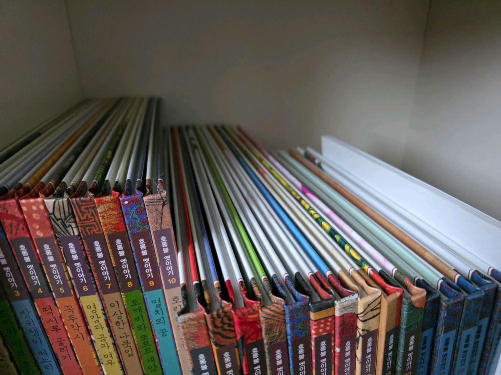 웅진 북클럽) 호롱불 옛이야기 60권+길잡이책2권 최상급--2