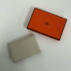 에르메스 칼비 카드지갑 아이보리
