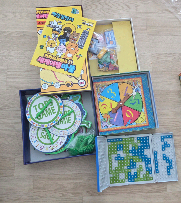 카카오프렌즈 세계여행 마블,블로커스고 등 보드게임 일괄--1