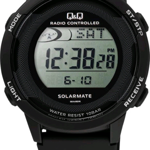 Q&Q Solarmate 전파시계 블랙