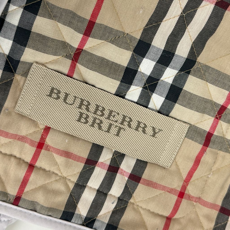 버버리 퀼팅 자켓 그레이 S--5