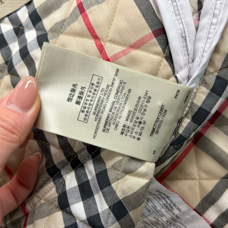 버버리 퀼팅 자켓 그레이 S--7