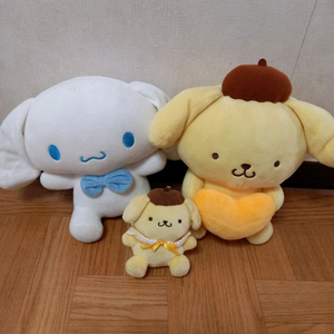 산리오 시나모롤 폼폼푸린 인형 3종세트 이미지