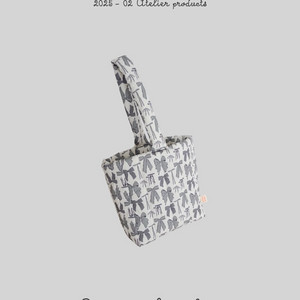 (구해요) 프레젠트프로젝트 미니쿠션백 (그레이리본)