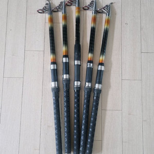 [낚시용품]원투낚시 360 릴낚시대 5대 일괄 민물바다낚시 장어 잉어 이미지