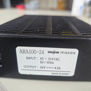 파워서플라이-㈜성은전자/ARA100-24(4.2A) 판매합니다.무료 발송/택배 인수후 결재