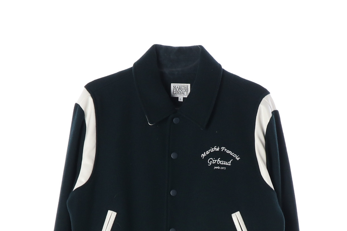 마리떼 프랑소와 저버 다크그린 울90% 바시티 재킷 자켓 야구점퍼 이미지