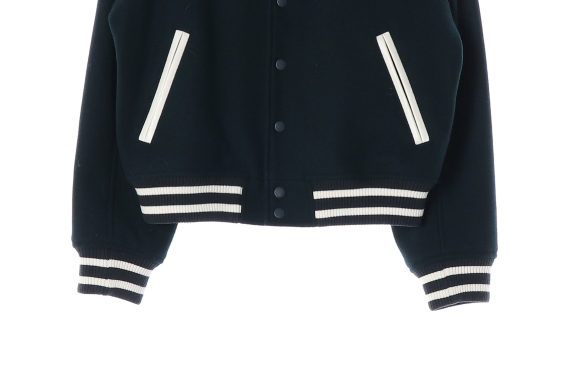 마리떼 프랑소와 저버 다크그린 울90% 바시티 재킷 자켓 야구점퍼 이미지