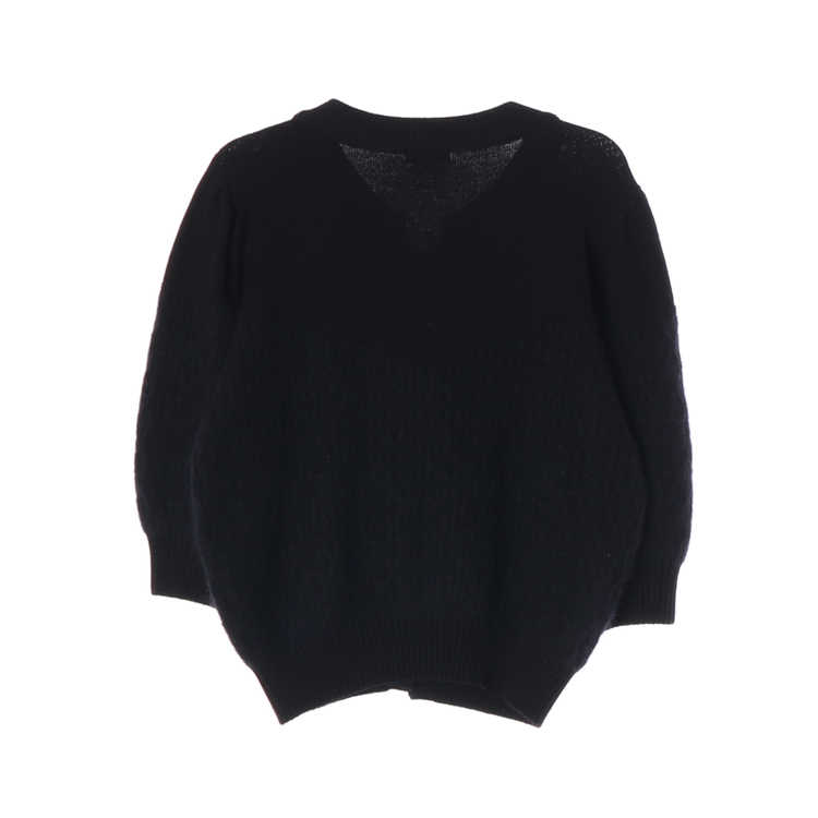 시스템 22FW 모헤어 울 블랙 오버핏 라운드 니트 가디건 S 이미지