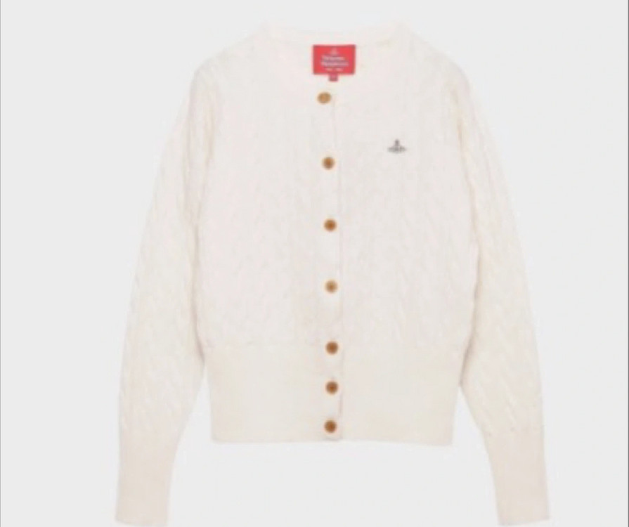 비비안 웨스트우드 케이블 크루넥 가디건--2