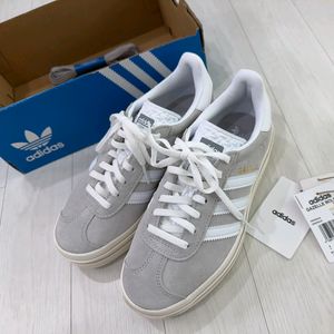 아디다스 가젤 볼드 W 그레이 클라우드 화이트 스웨이드 225 운동화 신발