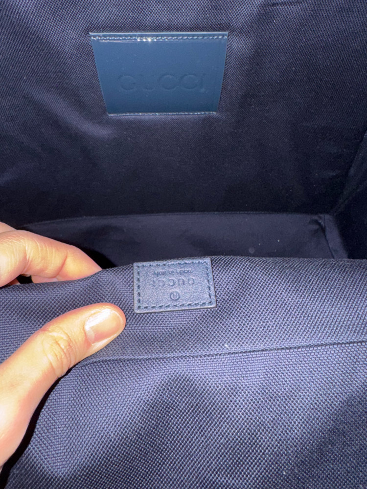 정품) 새상품) 구찌 데님 라지 백팩 다크 블루 판매!!--4