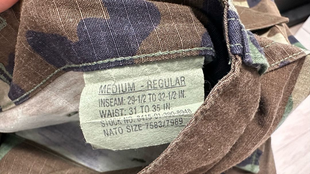 미군 군복 하복(봄/여름) 우드랜드_미디움 상하의 한벌 이미지