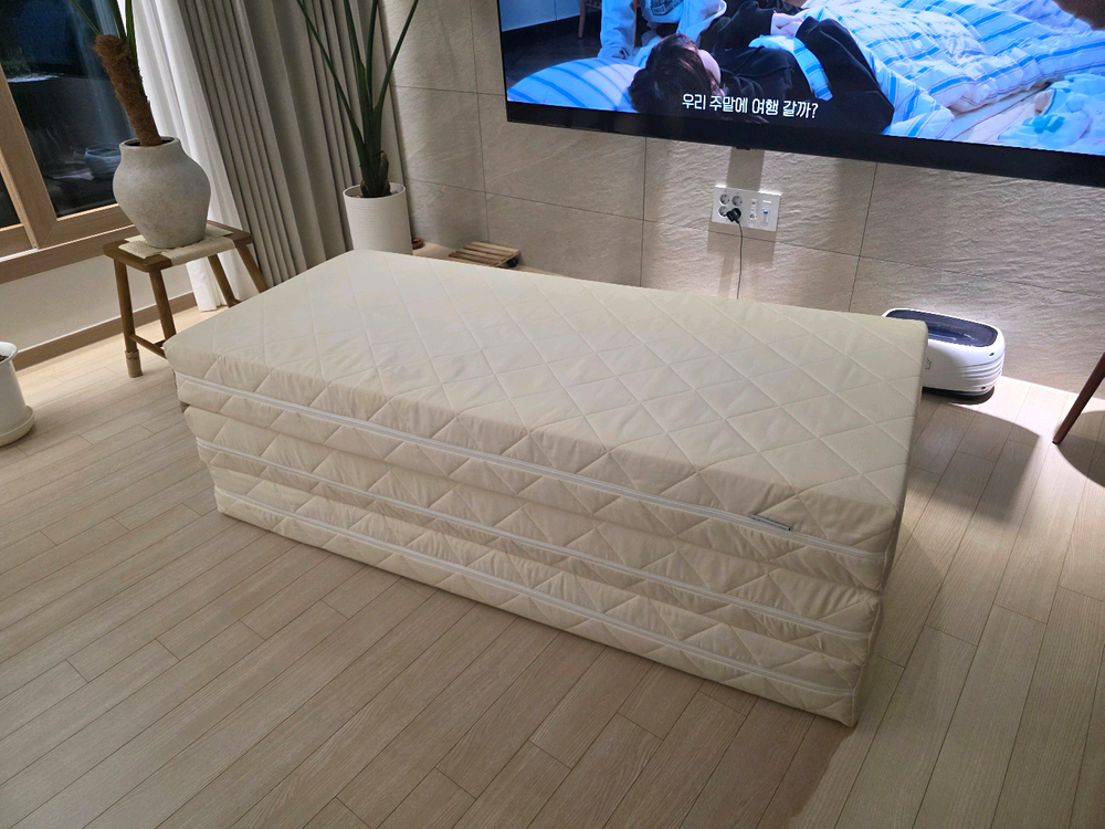 숙면연구소 접이식 3단 매트리스--1