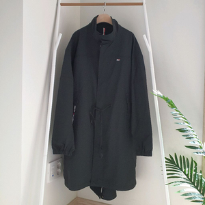 타미힐피거 오버핏 롱 바람막이자켓