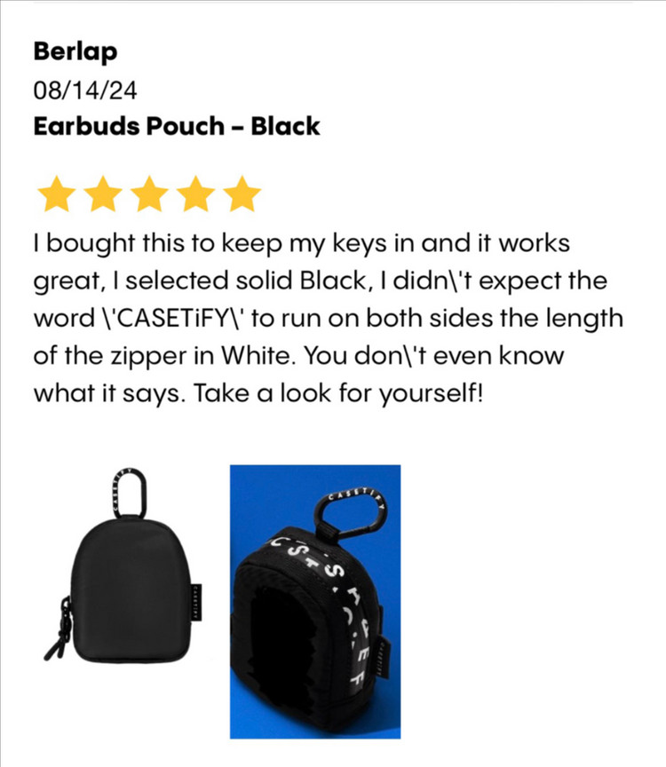 케이스티파이 에어팟 파우치 블랙(AirPods Pouch - Black)--6