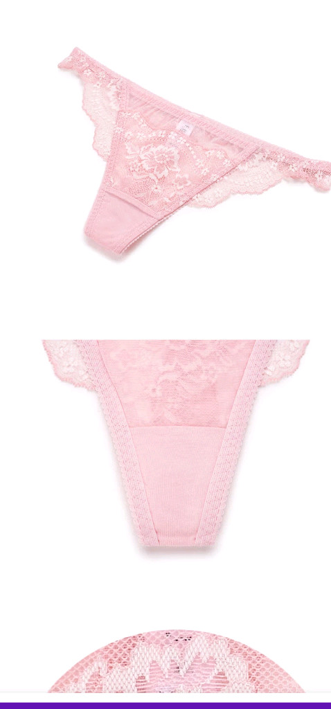 에블린 로맨틱 러블리 핑크 레이스 티팬티 95M 이미지