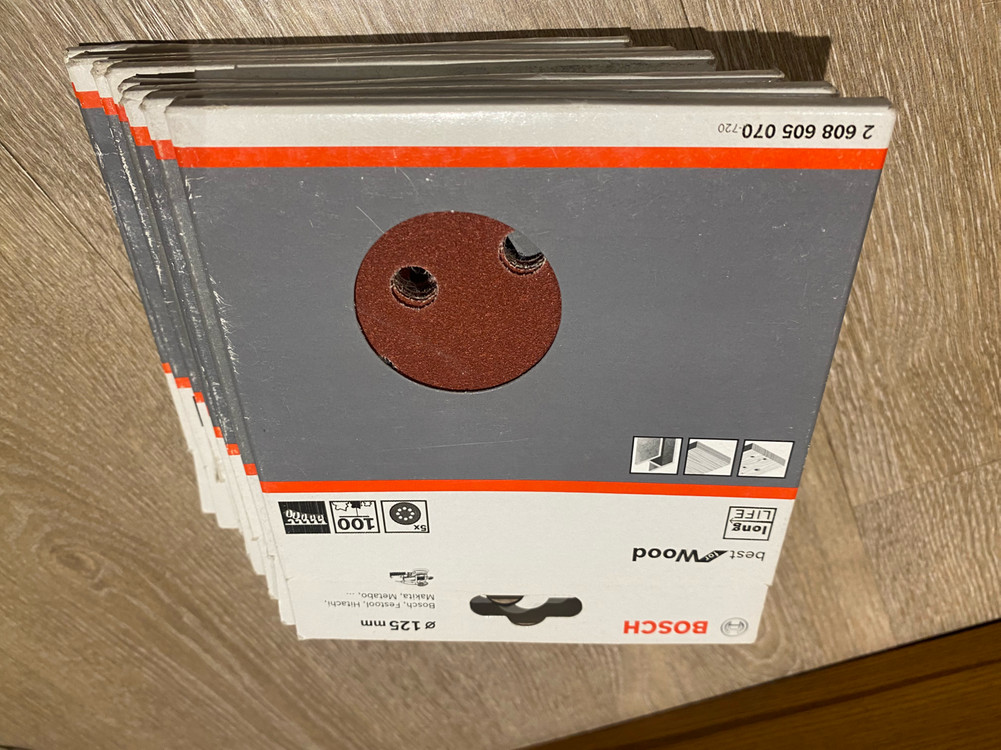 샌딩 페이퍼 125mm 입니다.(절충가능-16개 일괄)--2