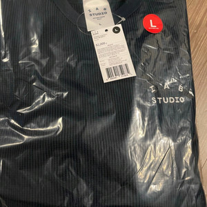 [M,L]아이앱 스튜디오 iab 와플 롱슬리브 네이비 새상품