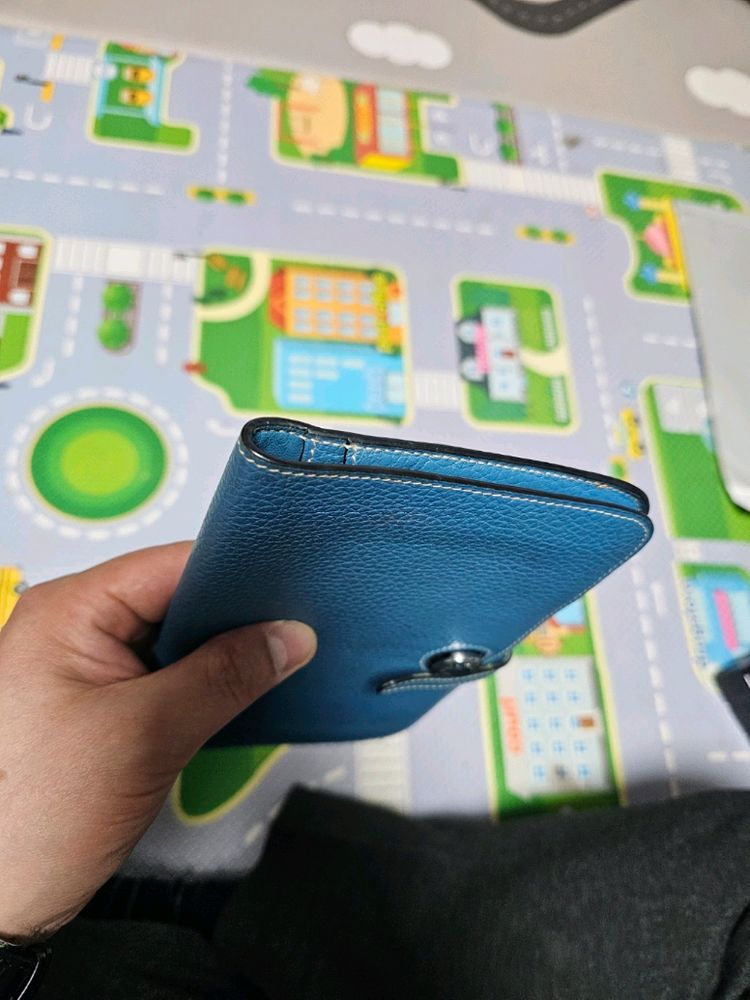 에르메스 도곤 블루지갑 여성용--5