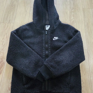 나이키 키즈 양털 집업 후디 블랙 M사이즈