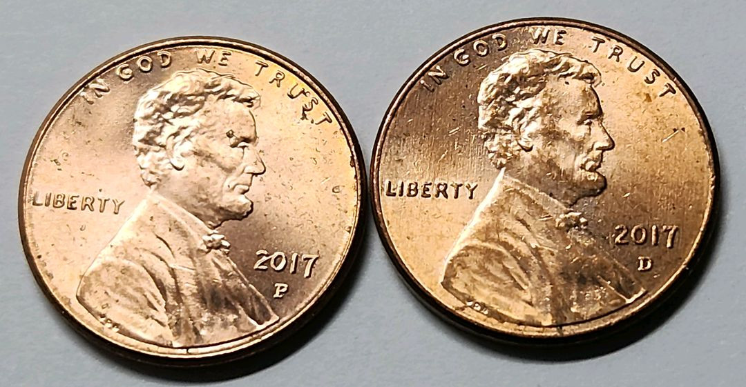 P 마크 단 1회 발행 희귀 동전 미국주화 링컨 방패 페니 2017 P 이미지