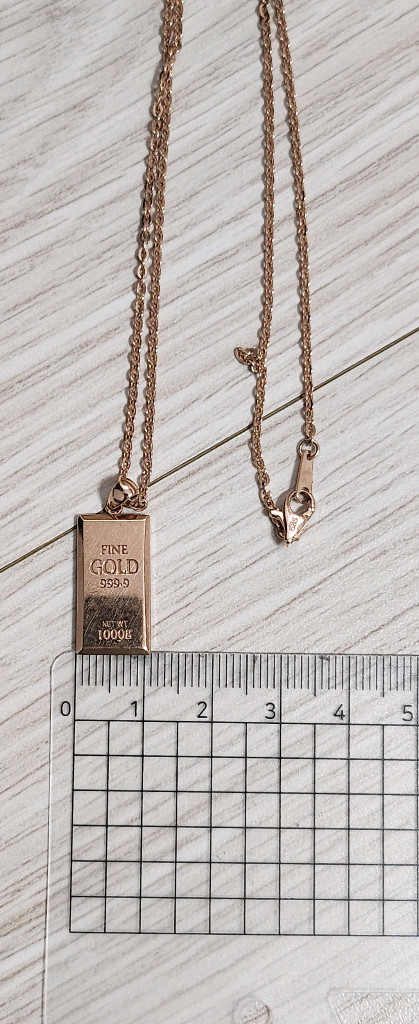 14k 로즈골드 목걸이 팬던트만--3