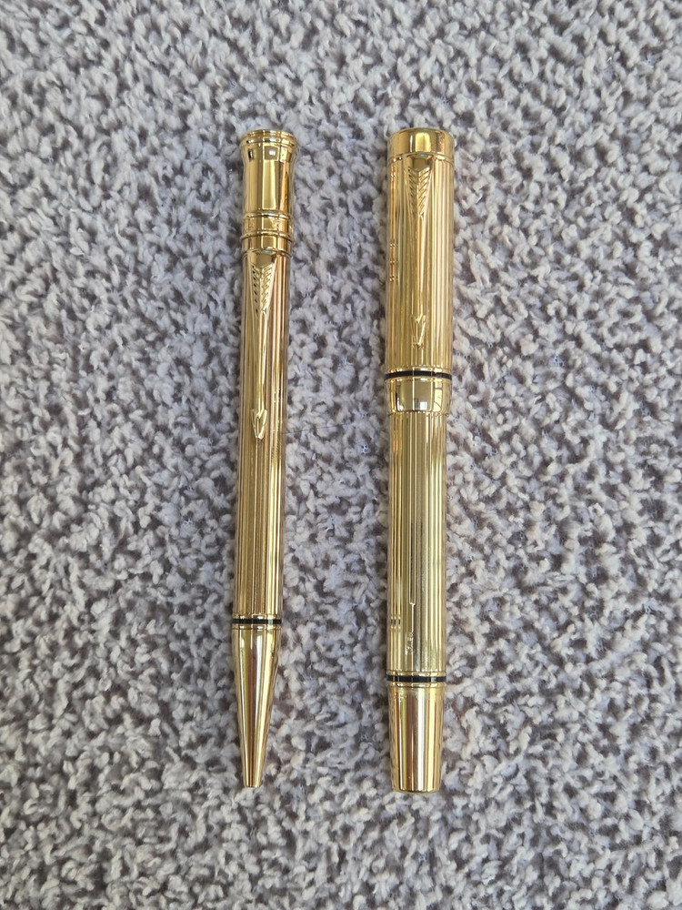 파카 듀오폴드 프레지덴셜 18k 솔리드골드 샘플 만년필 볼펜--2