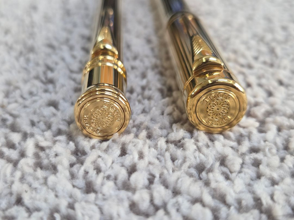 파카 듀오폴드 프레지덴셜 18k 솔리드골드 샘플 만년필 볼펜--3