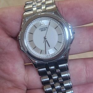 세이코 크레도르 퍼시픽 18k 콤비 쿼츠 남자 어자 공용 시계