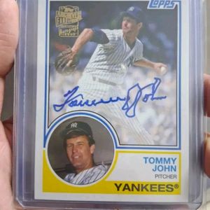 뉴욕 양키스 토미존 친필싸인 야구