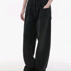 이자벨마랑 블랙 워싱 면 데님팬츠/36