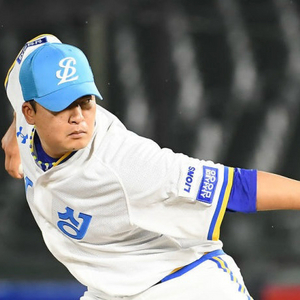 삼성라이온즈 언더아머 한글올드 실착유니폼