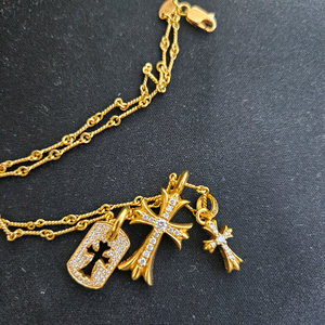 크롬하츠 22k 카미세트 목걸이(타이니펫,베이비펫,도그택)