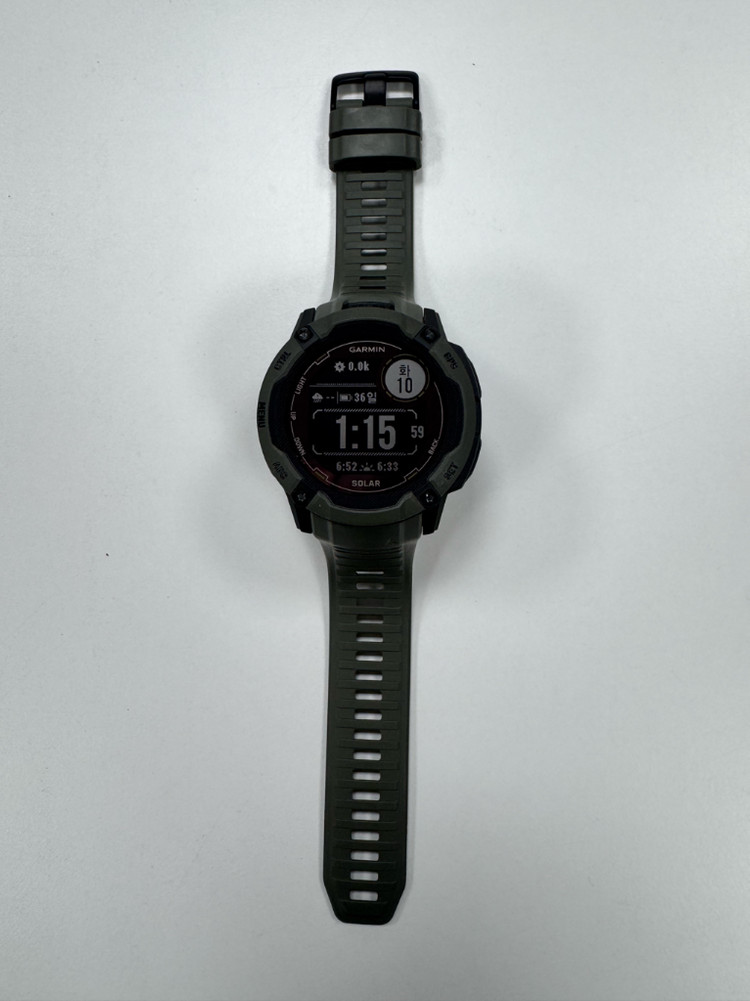 가민 인스팅트 2X 솔라 모스 아웃도어 GPS 스마트워치--1