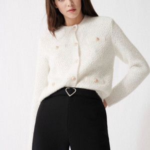 Maje 마쥬 루렉스 가디건 화이트