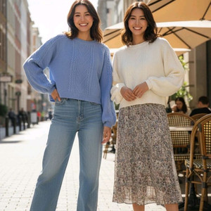 [새옷]꽈배기 니트 아이보리/하늘색 2색 3벌 1만2천원