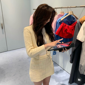 시예 siye 샤샤 트위드 셋업 옐로우