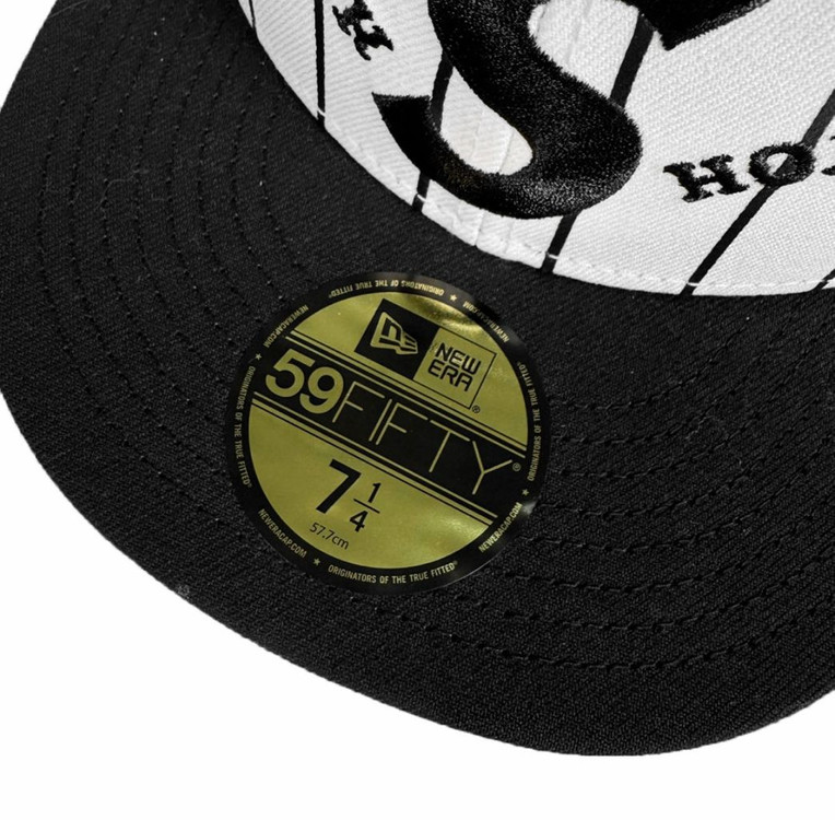 [57.7cm] 슈프림 x 홈런 S로고 뉴에라 스트라이프 스냅백 모자 이미지