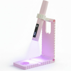 UV 젤네일 LED램프 거치대 세트 핑크 이미지