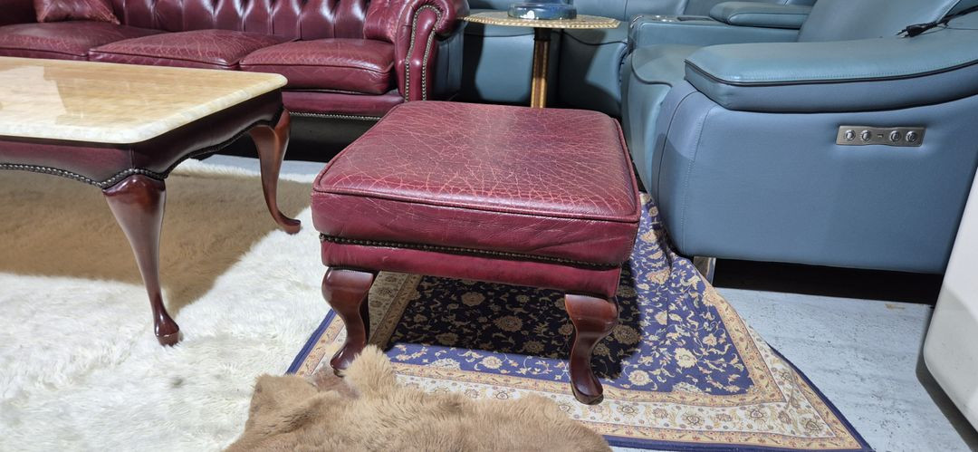 수입 체스터필드 이태리 전체 천연가죽 3+1인 소파+오토만 이미지