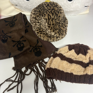 라떼갸루 일본빈티지 머플러 목도리 비니 헌팅캡 모자