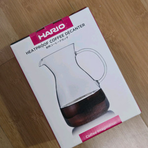 [새제품] 하리오 일제 내열 유리 커피 디캔터 400ml 워터 저그 계량컵 400 HCD-2T