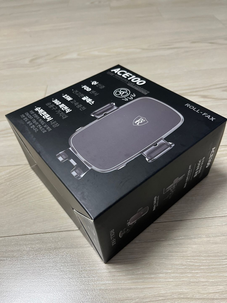 (듀얼코일 고급형) ACE100 스마트폰 차량용 무선충전기 거치대 + 시가잭 이미지