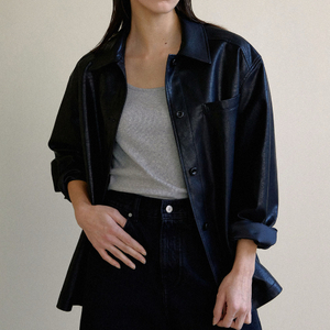 어그스트 비건 레더 자켓 택달린 새상품 이미지