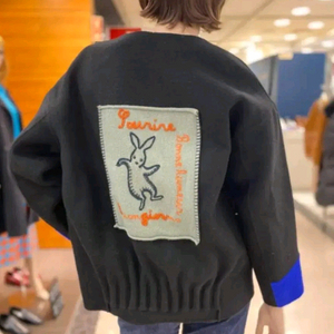 베네통 니트패치 울 자켓42