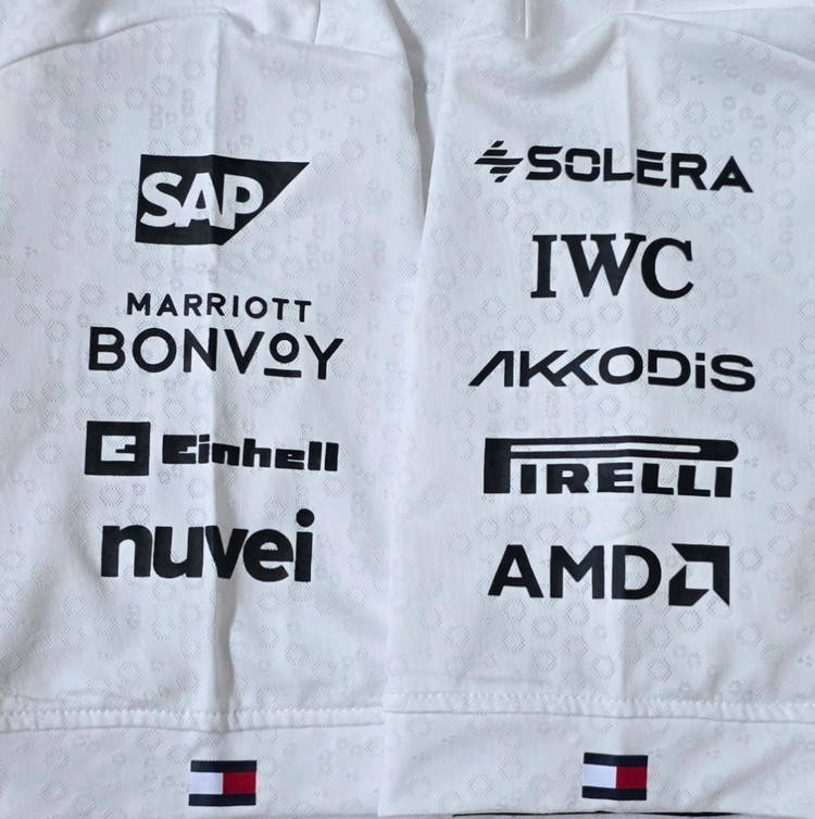 [L] 2024 메르세데스 AMG 페트로나스 F1 드라이버 반팔 티셔츠--2