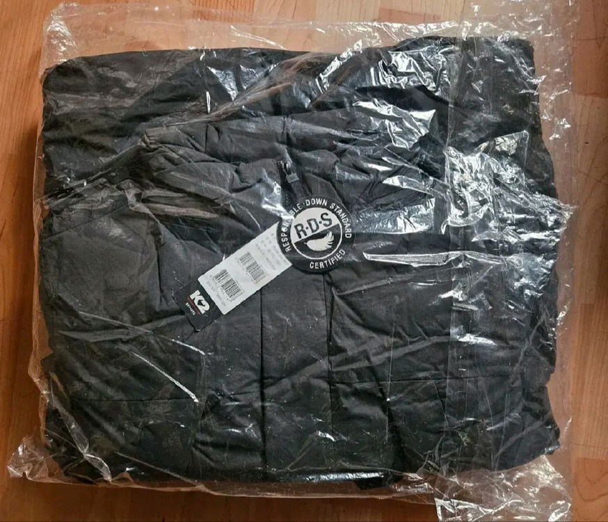 (새제품)K2 씬에어 롱 패딩 구스다운 공용 스톤그레이 90(남95,여66추천) 이미지