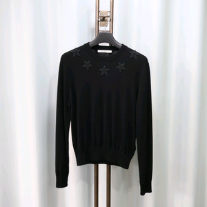 지방시 스타패치 블랙 울 니트 S/95