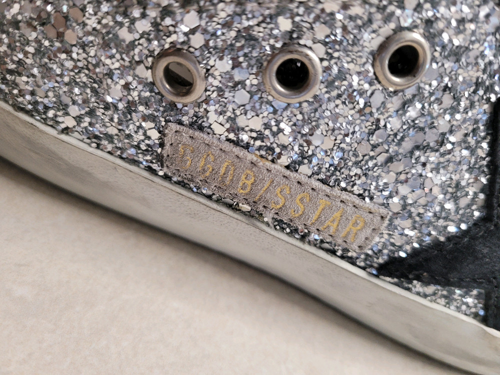 골든구스 슈퍼스타 실버 글리터 스니커즈 37(240)--5